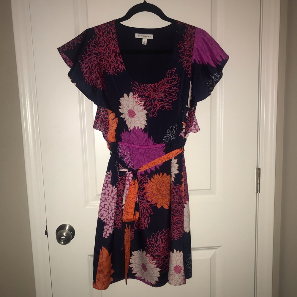 Banana Republic Flutter Sleeve Dress Size 2